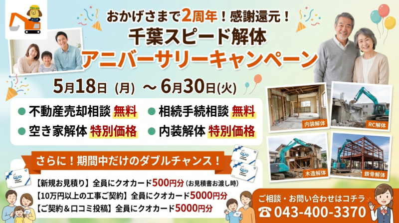 おかげさまで2周年！感謝還元キャンペーン開催‼