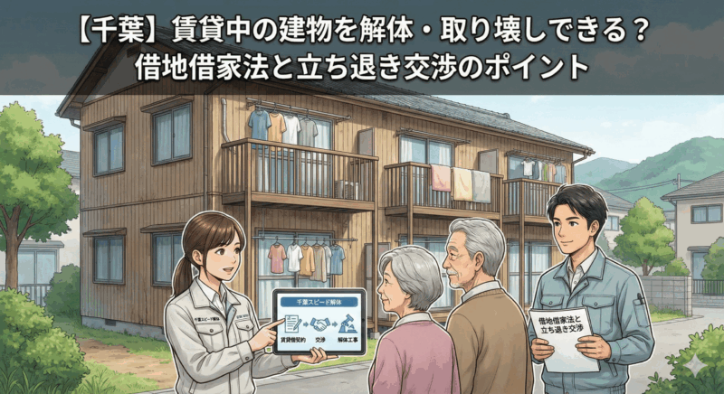 【千葉】賃貸中の建物を解体・取り壊しできる？借地借家法と立ち退き交渉のポイント