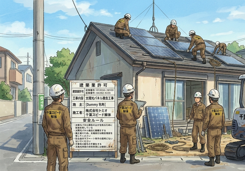 千葉県で太陽光パネルを撤去する費用は？屋根解体と同時がお得？処分の注意点