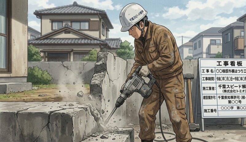 千葉で「はつり工事」だけ依頼できる？コンクリート解体の費用相場と騒音対策