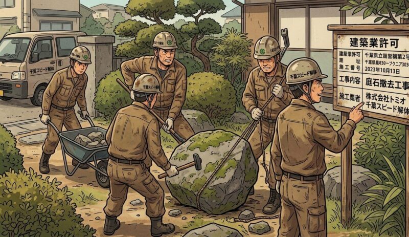 千葉で庭石の撤去・処分費用は？重機なしの手作業で安く抑えるコツ