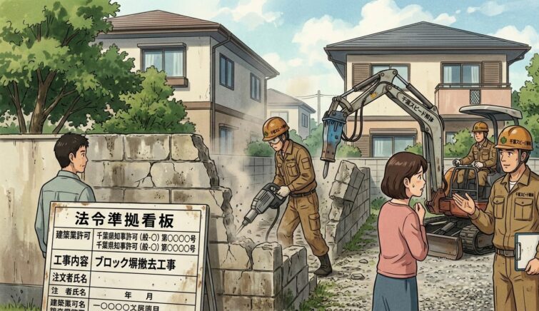 千葉で急増中！隣地とのブロック塀解体トラブル｜所有権と費用の負担割合