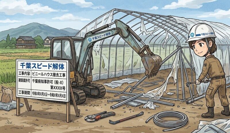 千葉県でビニールハウスを解体する費用と処分方法