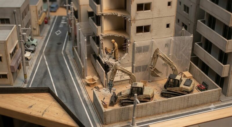 <h1>千葉でRC造マンションの部分解体・斫り工事の費用相場と騒音対策の事例</h1>