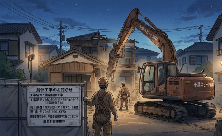 千葉の解体工事で夜間作業は可能？許可条件と騒音対策