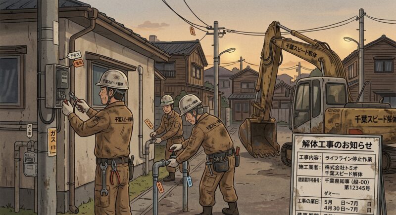 千葉の解体工事前のライフライン（電気・ガス・水道・ネット）停止手続きのチェックリスト